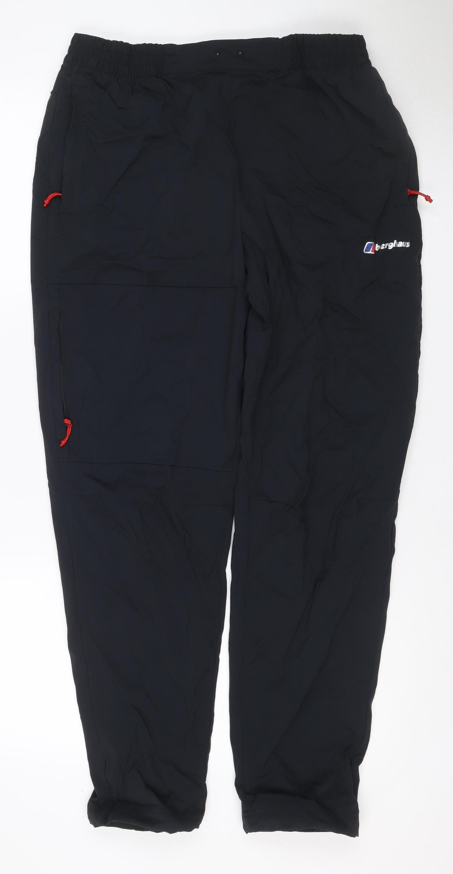 Berghaus Men’s Black XL Waterproof Rain Trousers Elastic Waist Logo