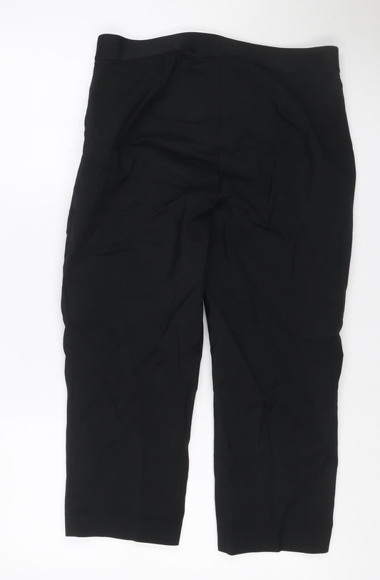 Marks & Spencer Women’s Black Size 14 Straight Leg Smart Trousers