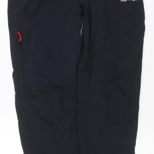 Berghaus Men's Black M Waterproof Rain Trousers Elastic Waist Logo