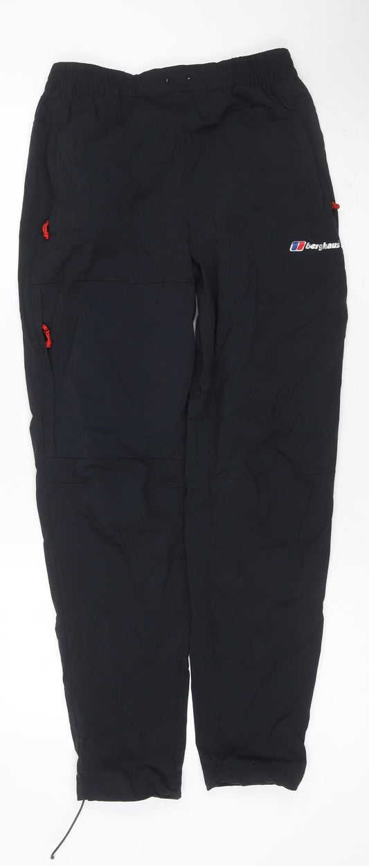 Berghaus Men's Black M Waterproof Rain Trousers Elastic Waist Logo