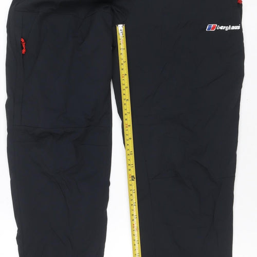 Berghaus Men's Black M Waterproof Rain Trousers Elastic Waist Logo