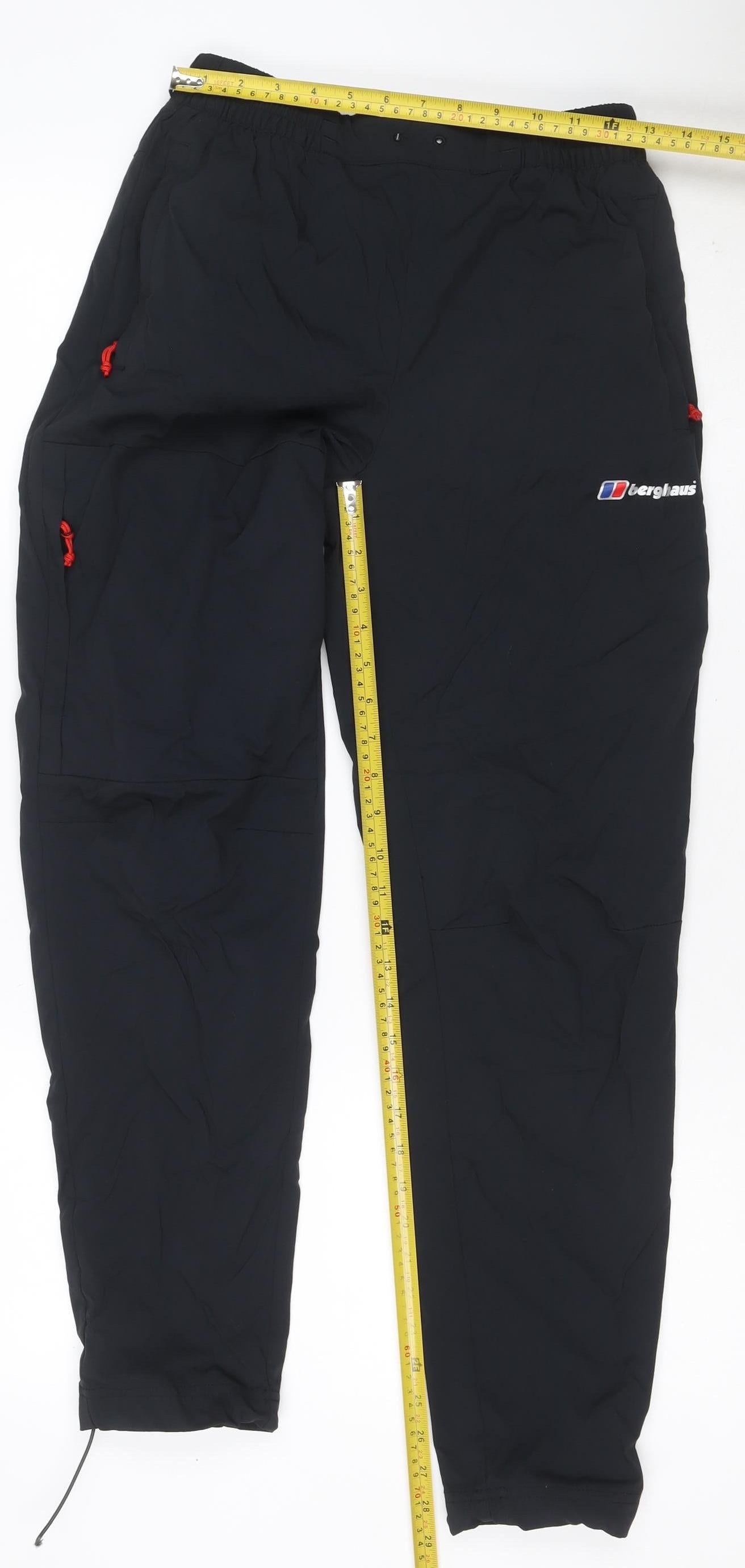 Berghaus Men's Black M Waterproof Rain Trousers Elastic Waist Logo