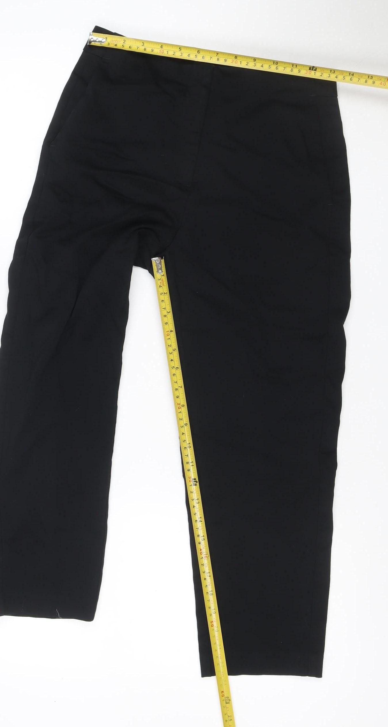 Marks and Spencer Women Black UK 10 Long The Mia Slim Trousers
