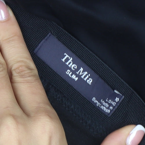 Marks and Spencer Women Black UK 10 Long The Mia Slim Trousers