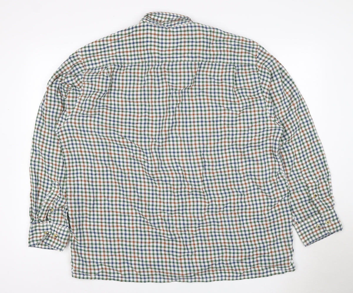 Close-up detail of Champion Men’s 2XL Multicoloured Check Classic Fit Long Sleeve Shirt