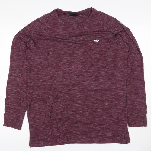 Myprotein Women Purple L Long Sleeve Raglan Gym Training T-Shirt
