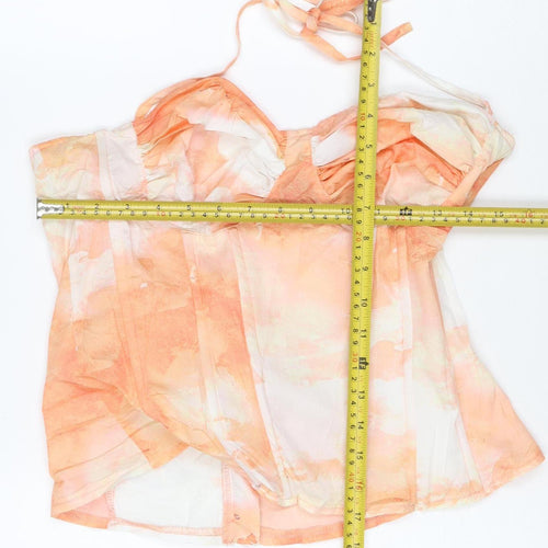 PrettyLittleThing Women Multicoloured UK 10 Cropped Off Shoulder Blouse