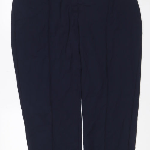 The Freya Women's Navy Size 20 Short Relaxed Straight Trousers