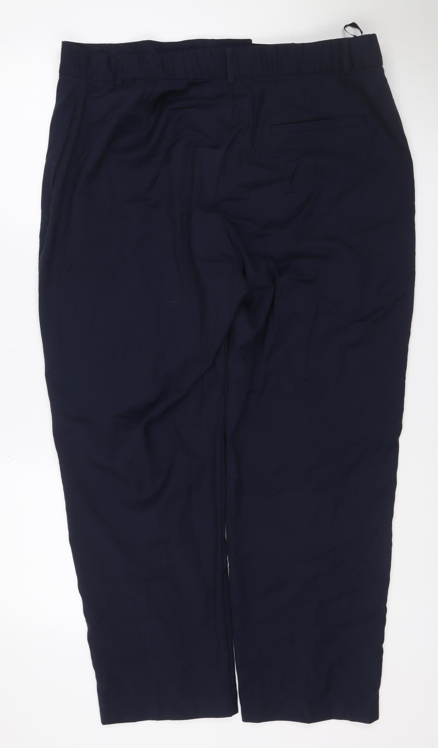 The Freya Women's Navy Size 20 Short Relaxed Straight Trousers