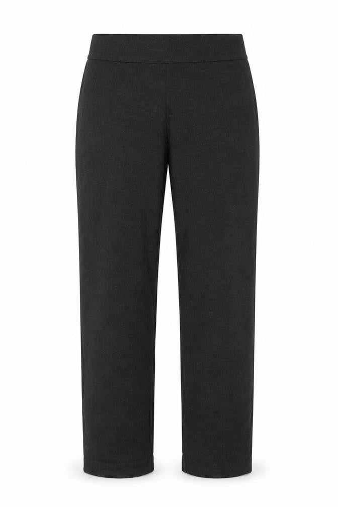 Front view of Marks & Spencer Collection Women’s Black, size UK 8, Stretch Straight Trousers