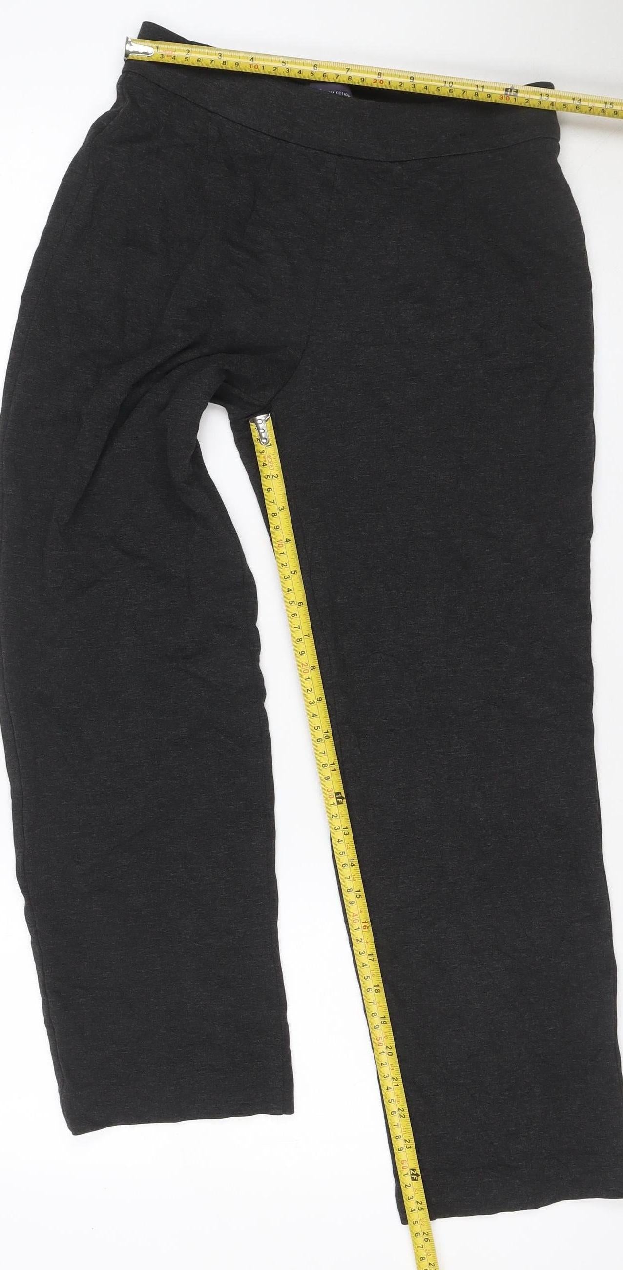 M&S Collection Women’s Black Size 8 Stretch Straight Trousers