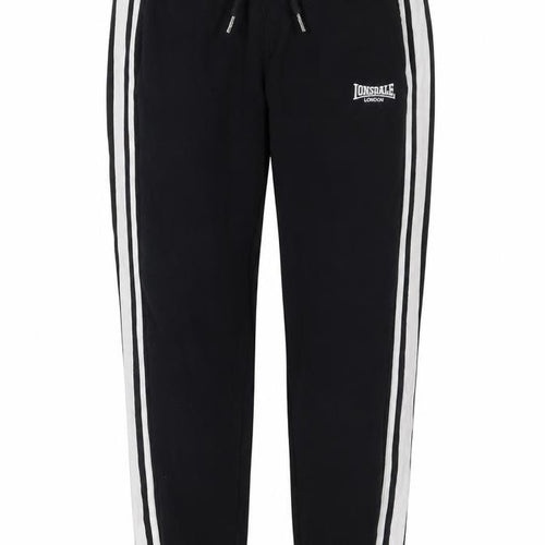 Lonsdale London Women Black UK 12 Jogger Track Pants Side Stripe