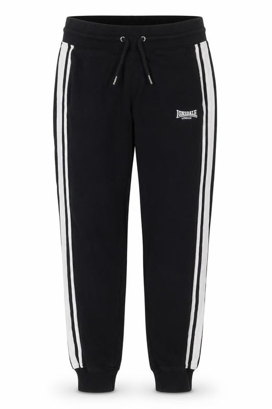 Lonsdale London Women Black UK 12 Jogger Track Pants Side Stripe