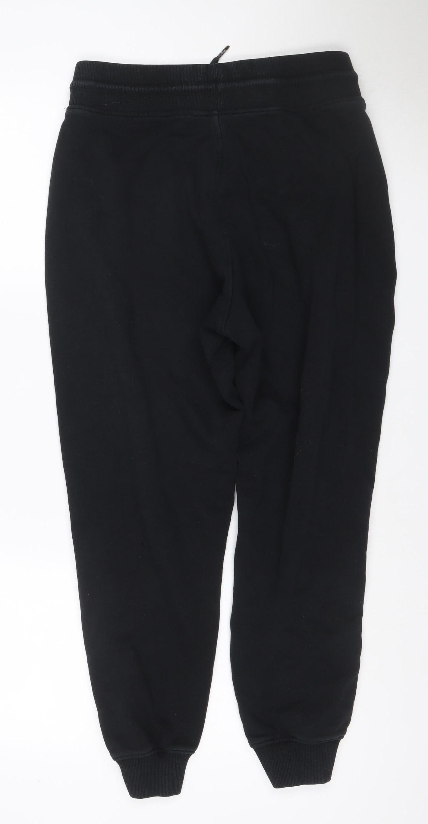 Lonsdale London Women Black UK 12 Jogger Track Pants Side Stripe