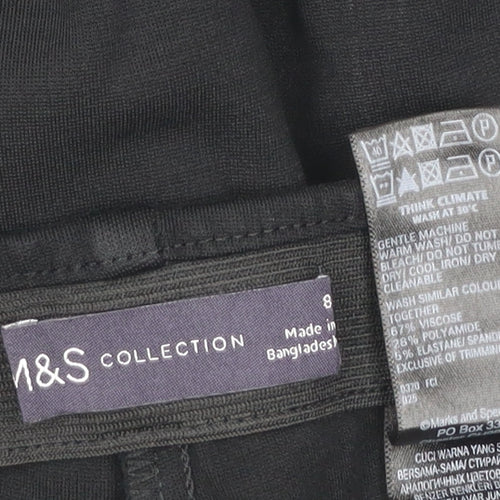 M&S Collection Women’s Black Size 8 Stretch Pull-On Skinny Trousers