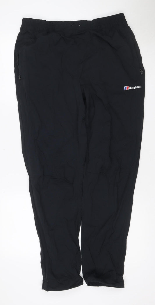 Berghaus Men’s Black XL Stretch Outdoor Trousers Elastic Waist Logo