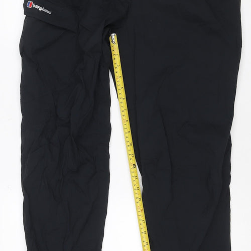 Berghaus Men’s Black XL 32in Waterproof Rain Trousers Ankle Zip