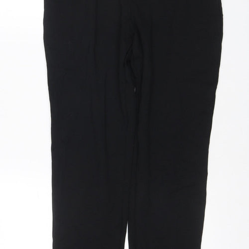 Marks and Spencer Women's Black Size 14 Straight Pull-On Work Trousers