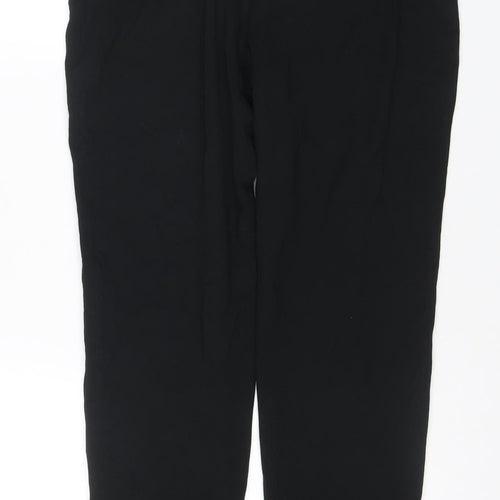 Marks and Spencer Women's Black Size 14 Straight Pull-On Work Trousers