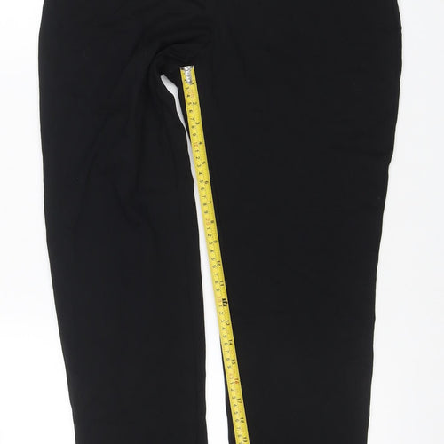 Marks and Spencer Women's Black Size 14 Straight Pull-On Work Trousers
