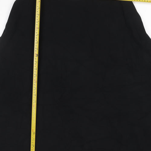 M&S Collection Women’s Black Size 14 Midi Flare Skirt Zip Workwear