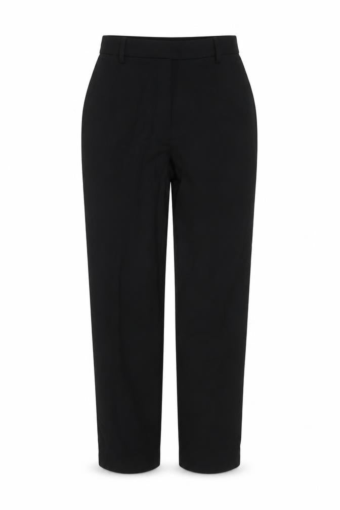 Front view of Marks & Spencer Women’s Black, size UK 8, Short Straight Work Trousers