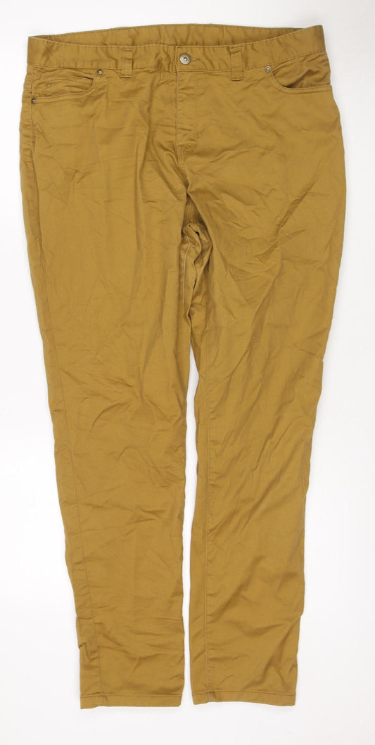 Denim Co. Men’s Brown Khaki Stretch Jeans XL Regular 5 Pocket