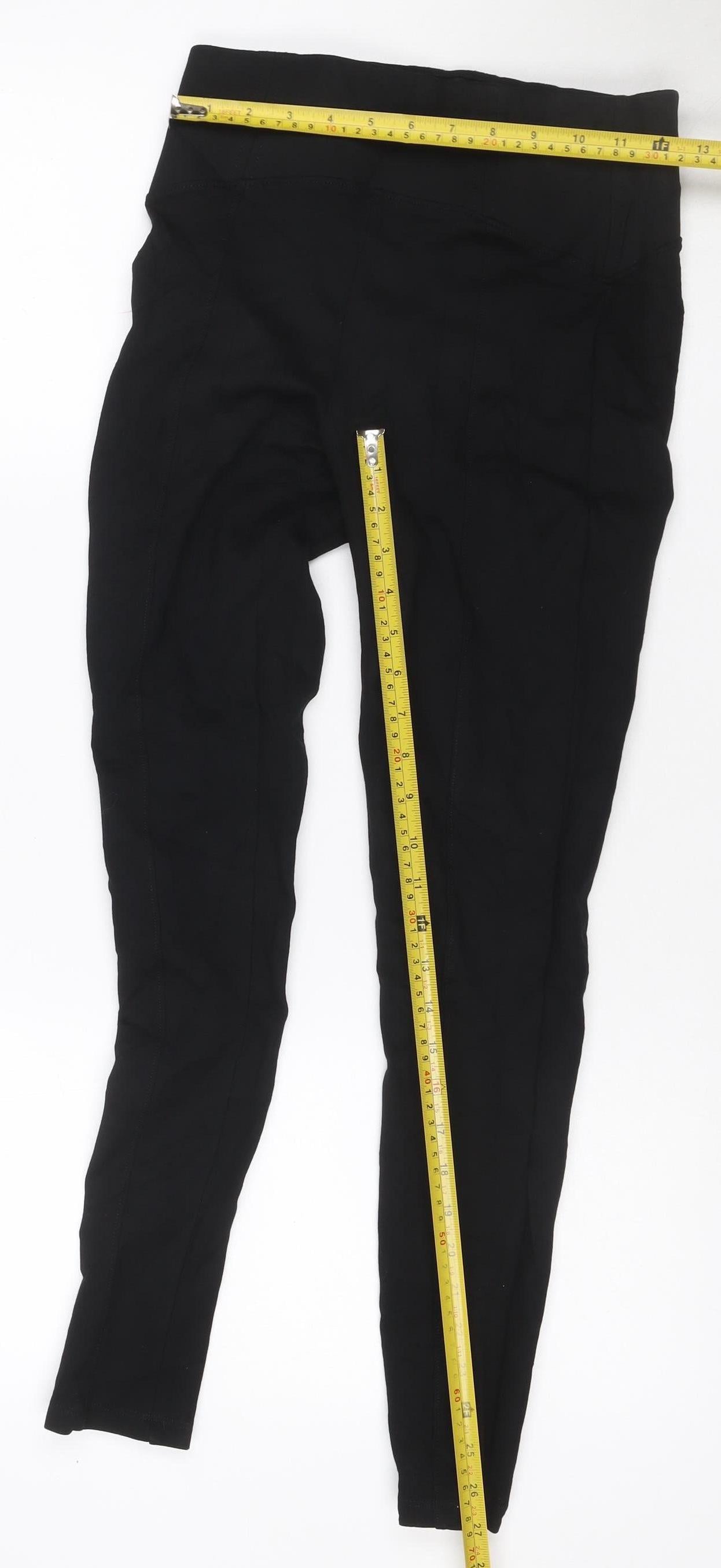 M&S Women’s Black Size 8 Regular Straight Stretch Trousers