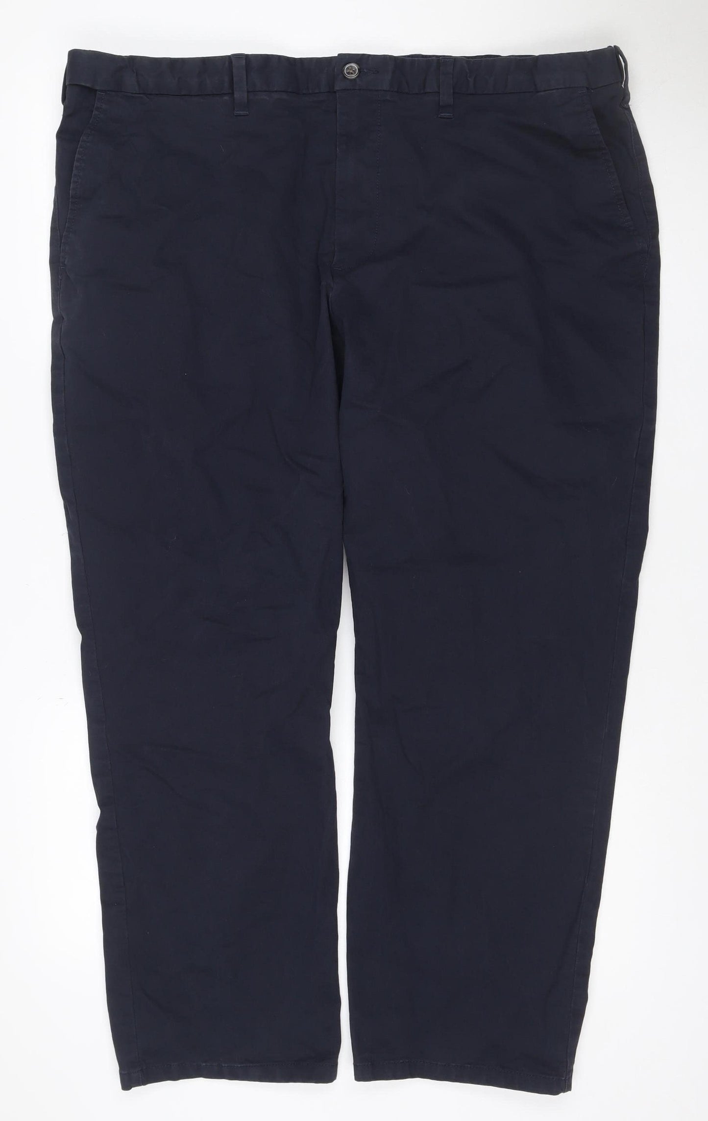 Marks & Spencer Men's Blue 44 Classic Fit Stretch Chino Trousers