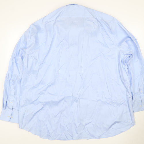 Marks & Spencer Men Blue 19 Regular Fit Non-Iron Cotton Shirt