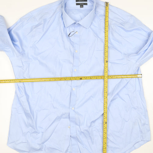 Marks & Spencer Men Blue 19 Regular Fit Non-Iron Cotton Shirt