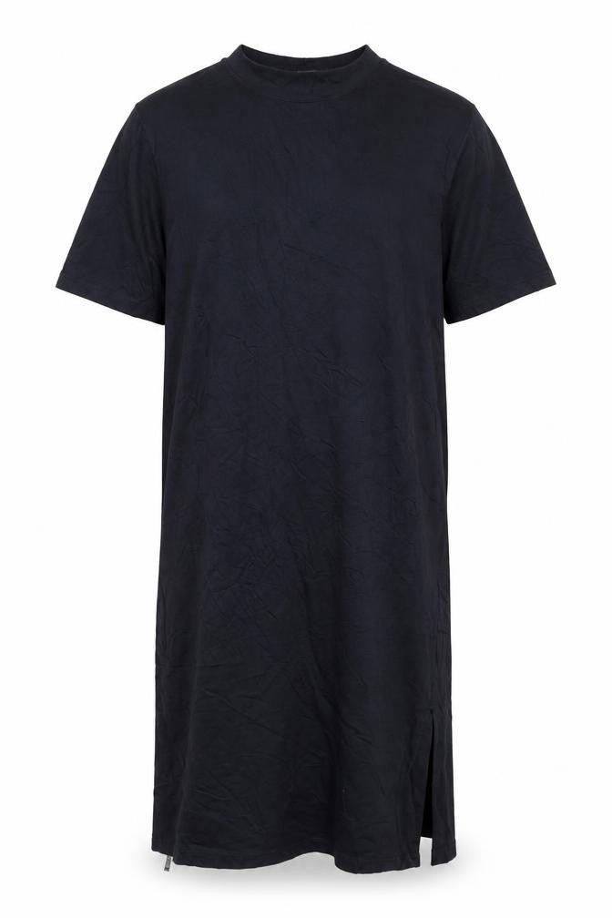 Front view of Marks & Spencer Women Black, size 14, Shift Knee Length Dress
