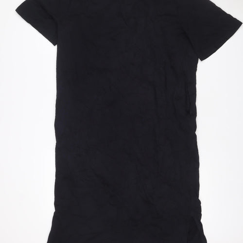 Marks and Spencer Women Black Size 14 Shift Knee Length Dress