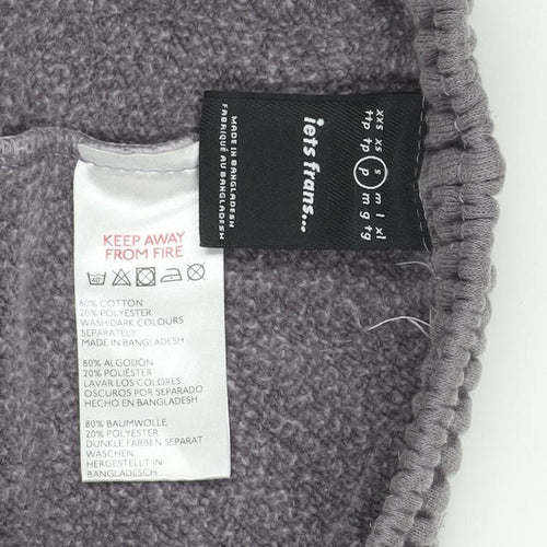 iets frans... Women Grey Fleece Jogger Trousers Size S