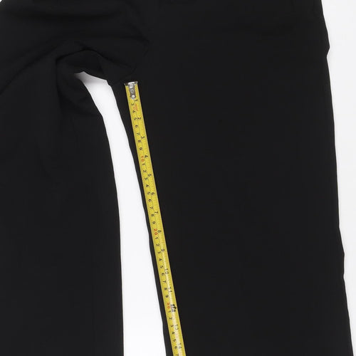 Zara Women’s Black UK 14 High Rise Wide Leg Tailored Trousers