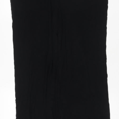 Marks & Spencer Women Black Size 16 Stretch Straight Leg Trousers