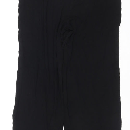 Marks & Spencer Women Black Size 16 Stretch Straight Leg Trousers