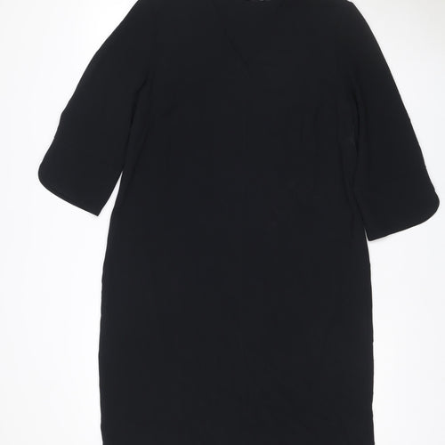 Marks and Spencer Women Black UK 14 Knee Length Shift Work Dress