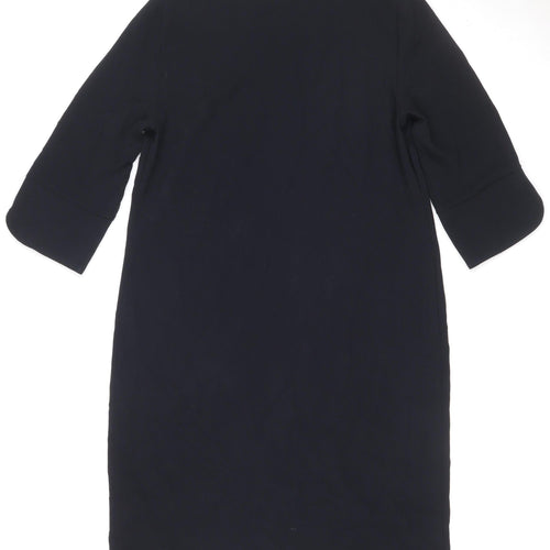 Marks and Spencer Women Black UK 14 Knee Length Shift Work Dress