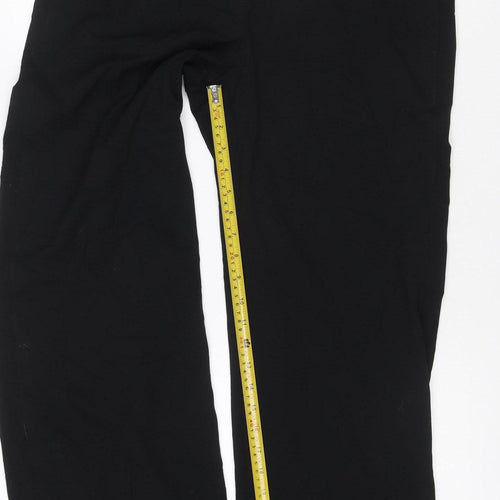 M&S Women Black UK 14 Wide-Leg Tailored Work Trousers