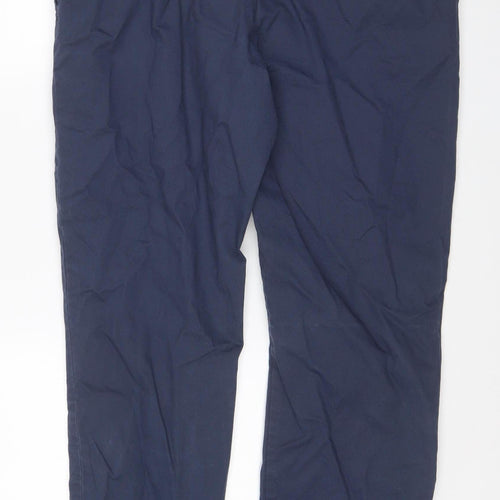 Marks and Spencer Men Blue 40in 31in Regular Straight Chino Trousers