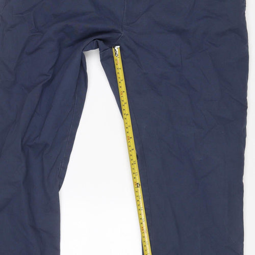 Marks and Spencer Men Blue 40in 31in Regular Straight Chino Trousers