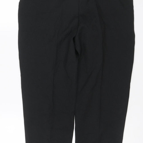 PINNS Women’s Black Size 14 Herringbone Stretch Straight Trousers