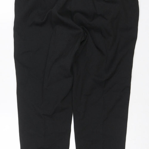 PINNS Women’s Black Size 14 Herringbone Stretch Straight Trousers