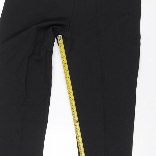 PINNS Women’s Black Size 14 Herringbone Stretch Straight Trousers