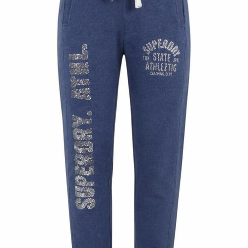 Superdry Women’s Blue S Jogger Sweatpants Cotton Blend Drawstring