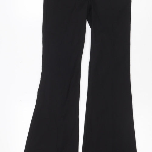 Zara Women’s Black XS Bootcut Smart Trousers Stretch Flat Front