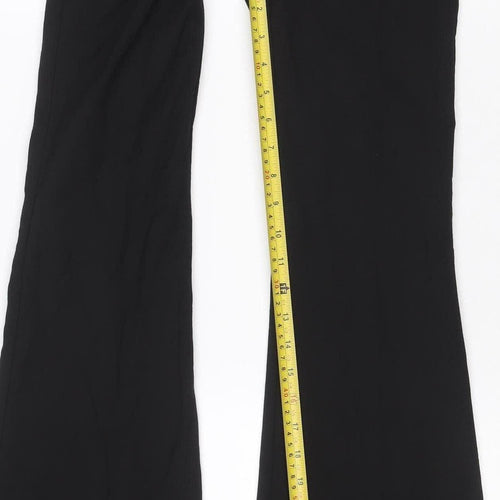 Zara Women’s Black XS Bootcut Smart Trousers Stretch Flat Front