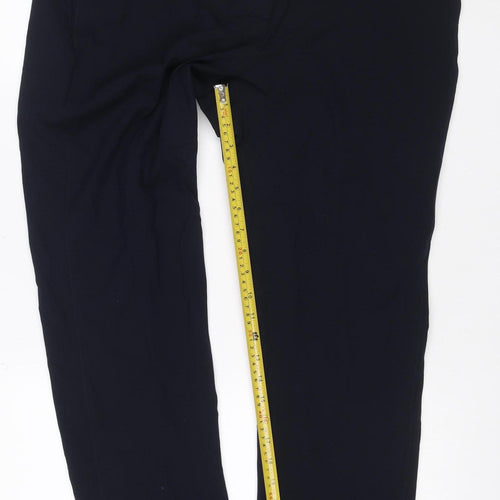 M&S Collection Women’s Blue UK 16 Straight Tailored Work Trousers