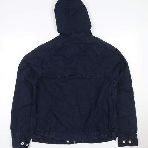 Polo Ralph Lauren Men Blue M Hooded Basic Jacket Full Zip Logo